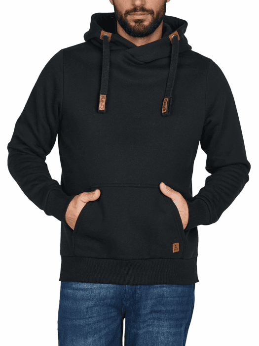 riverso Hoodie Herren Regular Fit RIVNiklas Kapuzenpullover Pullover Cross-Over-Kragen Grau Braun Grün Rot Blau Schwarz Beige S M L XL XXL 3XL 4XL 5XL S Black (Bjd) Angebot bei HelloDeals