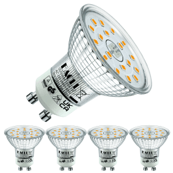 EACLL GU10 LED Warmweiss 4.9W Ersetzt 70W Halogen Leuchtmittel, 4er-Pack. 515 Lumen 2700K Birnen, AC 230V Flimmerfrei Strahler, Abstrahlwinkel 120° Spot, Nicht Dimmbar Ø50xH53mm Reflektorlampen 4 Stück (1er Pack) 4.9w 2700k Warmweiss Licht Angebot bei HelloDeals