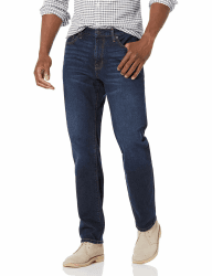 Amazon Essentials Herren Stretchjeans, Gerade Geschnitten - Auslauffarben 34W / 32L Indigo Waschung Angebot bei HelloDeals