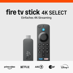 Zertifiziert und generalüberholt Amazon Fire TV Stick 4K Select (neueste Generation), beginne mit dem Streamen in 4K, Hunderttausenden von Filmen und Serienfolgen sowie kostenlosem Live-TV Angebot bei HelloDeals