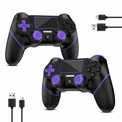 Reddening für 2 Stück PS4 Controller，Controller PS4 für PS4/Pro/Slim/PC，Gamepad Joystick mit Turbo/Zurück Taste/Dual Vibration/6-Achsen Gyro Sensor/Touchpanel Angebot bei HelloDeals
