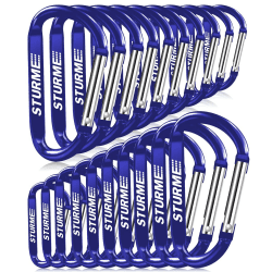 STURME 20 Stück 6,9 cm Karabiner-Clip Langlebige Karabinerhaken Kleiner Karabiner Aluminium D-Clip für Angeln, Wandern oder Reisen Blue Angebot bei HelloDeals
