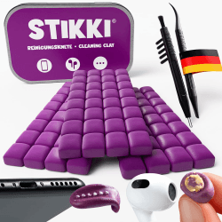 STIKKI Reinigungsknete Handy & Kopfhörer - Reinigungsset für Lautsprecher, Ladebuchse Reiniger UVM - Rückstandsfreie Reinigung schwer erreichbarer Stellen, Kompatibel mit Airpods, iPhone & mehr Angebot bei HelloDeals