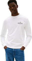 Tommy Hilfiger Herren Sweatshirt Stacked Regular Fit XS White (White) Angebot bei HelloDeals