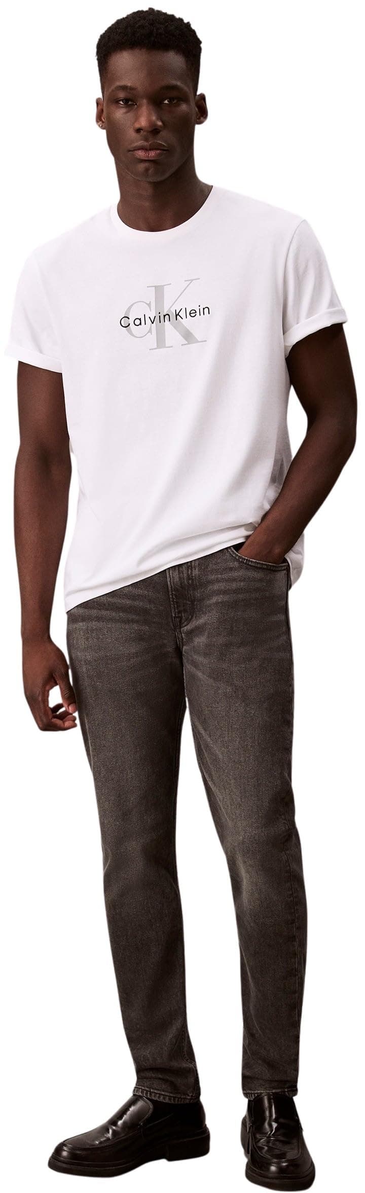 Calvin Klein Herren Jeans Hose Taper Hearst Grey Slim Fit 40W / 32L Grey (Hearst Grey) Angebot bei HelloDeals