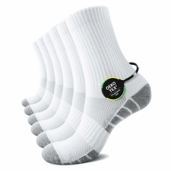 6 Paar Socken Herren Damen Tennissocken Sportsocken Laufsocken Wandersocken Atmungsaktive Baumwolle Herrensocken Schwarz Weiß Grau Weiß*6 39-42 Angebot bei HelloDeals