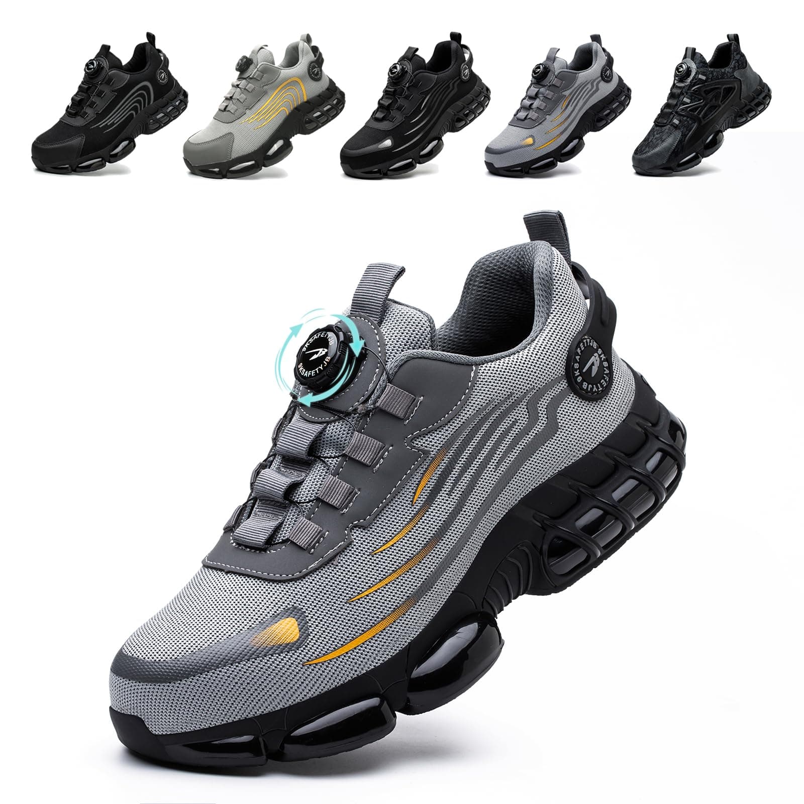 Arbeitsschuhe Herren Damen Sicherheitsschuhe Stahlkappenschuhe Sportlich Atmungsaktiv rutschfeste Safety Shoes 36-46 EU 41 EU Grau266 Angebot bei HelloDeals