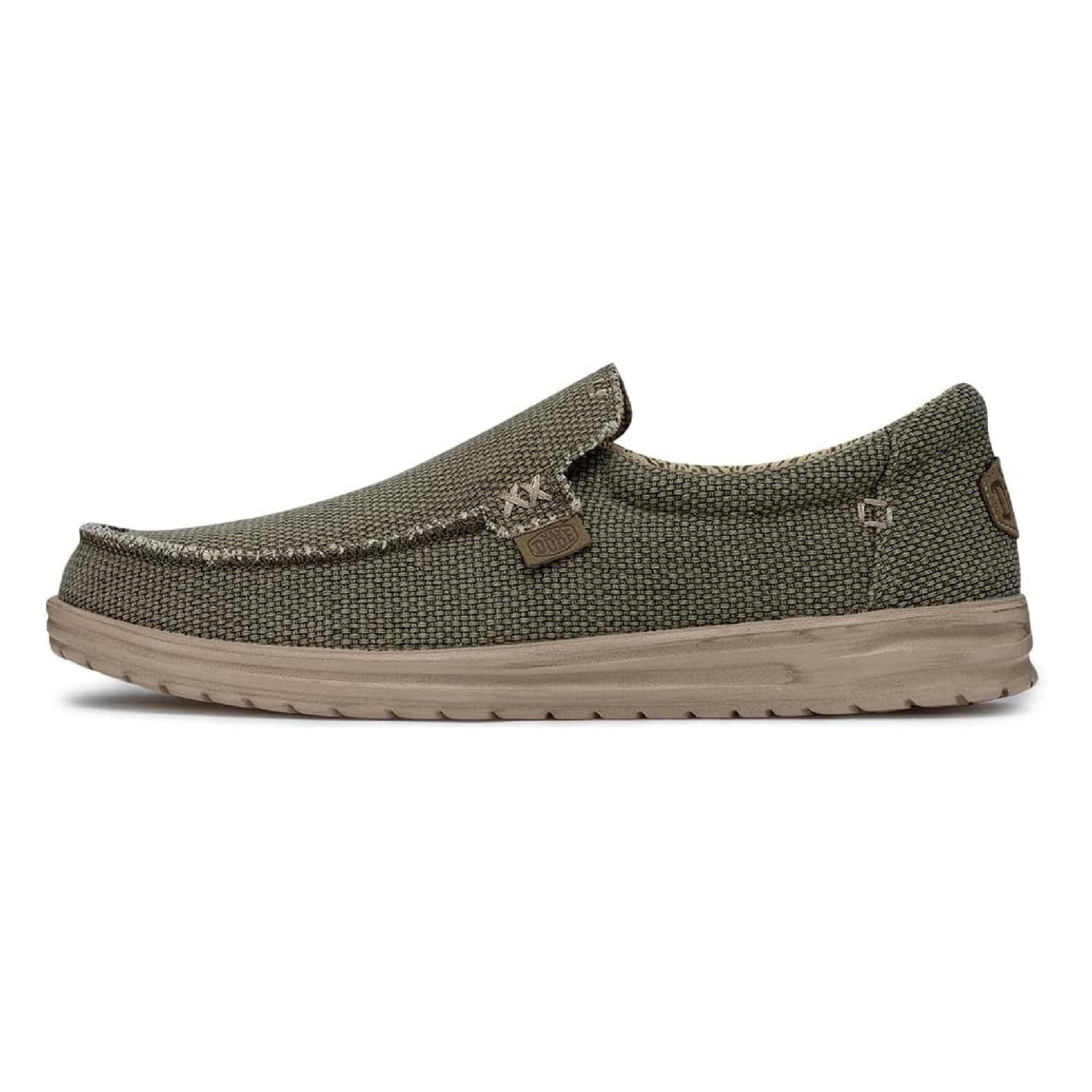 HEYDUDE - Mikka Braided Herren - Slip on Schuhe - Mokassin Stil 45 EU Army Angebot bei HelloDeals