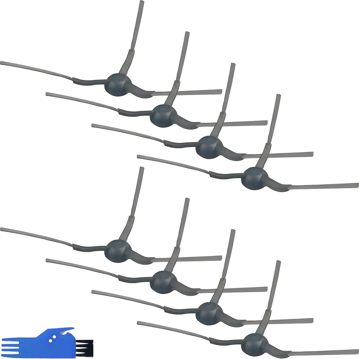 Seitenbürsten Ersatzteile für Eureka J12 Ultra / E10s, für Obode A8 / A8 Plus Roboterstaubsauger ABS-Griff Weiche Nylonborsten Randbürste Aufsatz Zubehörset (8 Stück) Angebot bei HelloDeals