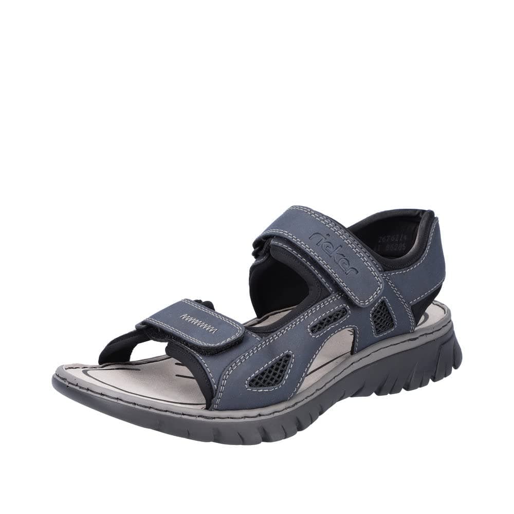 Rieker Herren Klassische Sandalen 22761, Männer Sandalen 43 EU Marineblau Angebot bei HelloDeals