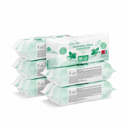 by Amazon Sensitive Baby-Feuchttücher 336 Tücher, Unparfümiert, 6 Pack à 56 Stück 56 stück (6er Pack) Angebot bei HelloDeals