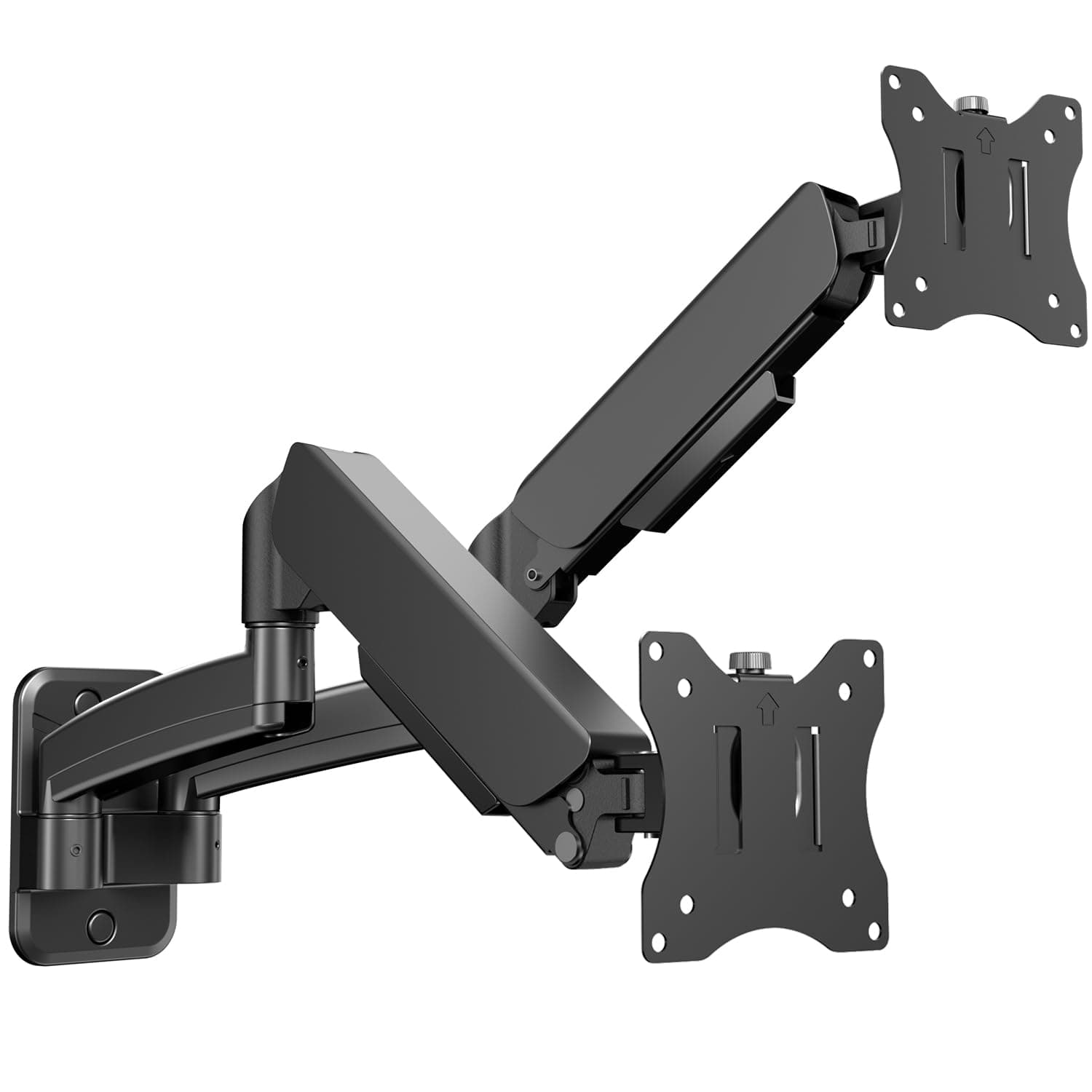 Monitor Wandhalterung 2 Monitore für 17-32 Zoll Flach & Curved Bildschirme, 9kg/arm, Ergonomisch Höhenverstellbar neigbar/schwenkbar und drehbar, VESA 75x75/100x100 Monitorhalterung Wand Angebot bei HelloDeals