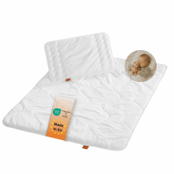 sleepling Baby Bettdecke und Kissen, Babybettenset, Bettzeug Set medium Ganzjahresdecke 100x135 cm und Flachkissen, Kopfkissen 40x60 cm, Made in EU, Oeko-TEX, Waschbar 100 x 135 cm Ganzjahresdecke Angebot bei HelloDeals