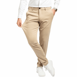 Performance Pants Herren - Stilvolle Slim Fit Herren Hosen Stretch - Hosen Herren Stretch - Angenehme Praktische Männer Hosen für Business & Freizeit - Bequeme Stoffhose Herren 32W / 32L Sand Angebot bei HelloDeals