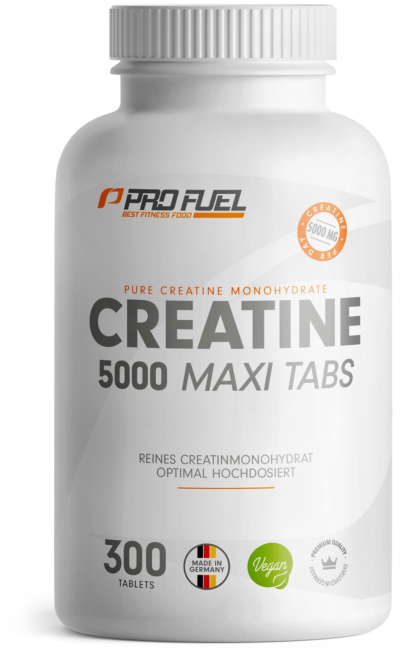 Creatin Tabletten 300x - optimal hochdosiert mit 5685 mg Creatin-Monohydrat, davon 5000 mg Creatin - vegane Kreatin-Tabletten - laborgeprüft mit Zertifikat - Vorrat für 60 Tage 1x 300 Tabletten Angebot bei HelloDeals