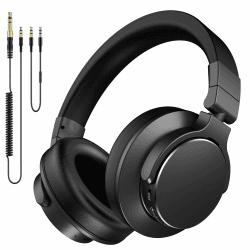 syndesmos Professionelle Studio Kopfhörer, Over Ear Kopfhörer mit Kabel, 6.35 & 3.5mm Klinke, 50mm Treiber, DJ & Monitoring Kopfhörer, DJ Headphones für Studio, Podcast, Handy, PC, E-Drum Gitarre Schwarz Angebot bei HelloDeals