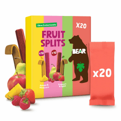 BEAR Fruit Splits Mixbox | 100% natürliche Zutaten | ohne Zuckerzusatz | Snacks für Kinder & Erwachsene | 20 Beutel x 20g | 400g Angebot bei HelloDeals
