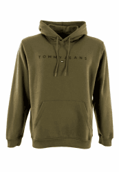 Tommy Jeans Herren Hoodie Linear Logo mit Kapuze XXL Green (Dark Greenery) Angebot bei HelloDeals