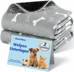 Baodan Waschbar Haustier-Urinunterlage, 2 Pack 60*45 cm Wiederverwendbare Welpenunterlagen Matte für Hunde, Schnell Absorbierend Puppy Pads für Hunde, Katzen, Meerschweinchen 60x45 cm 2 Stück Angebot bei HelloDeals