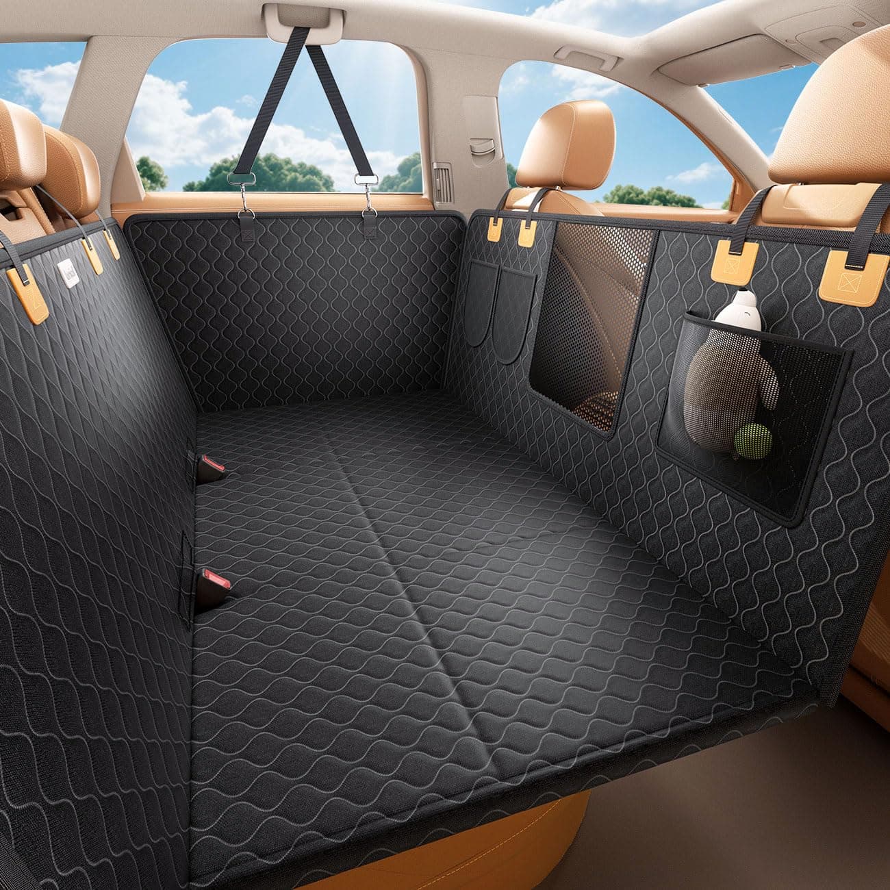 Lamicall Hundedecke Auto Rückbank, Autoschondecke Hund - [TOP Reißfestigkeit] Wasserdichte Hundematte Rücksitz mit 195kg Tragkraft, Kratzfeste Haustier Schutzmatte für Autositz, Für Autos & Kleine SUV Mittel Angebot bei HelloDeals