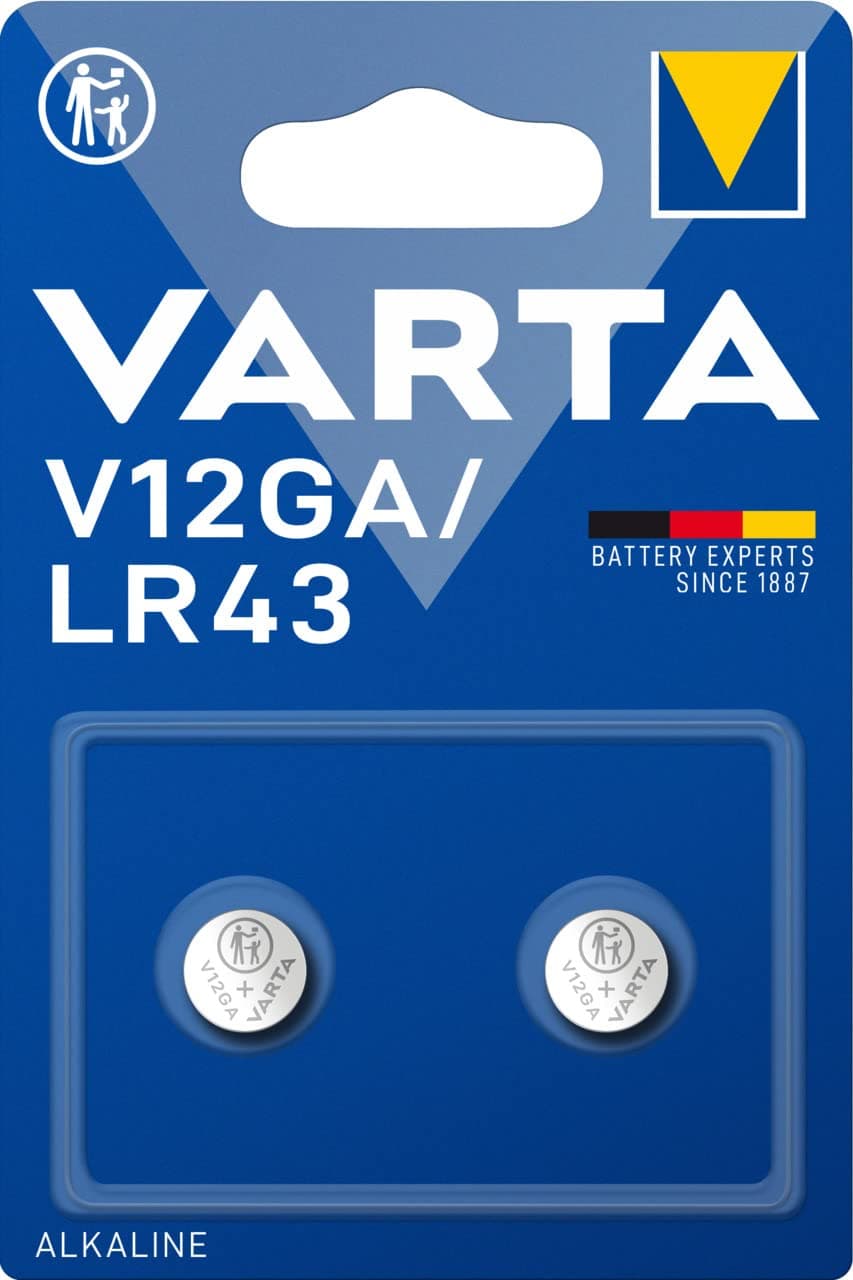 VARTA Batterien Knopfzellen V12GA/LR43, 2 Stück, Alkaline Special, 1,5V, für Spielsachen, Taschenrechner, Messgeräte, kompakt mit langanhaltender & hoher Leistung Angebot bei HelloDeals