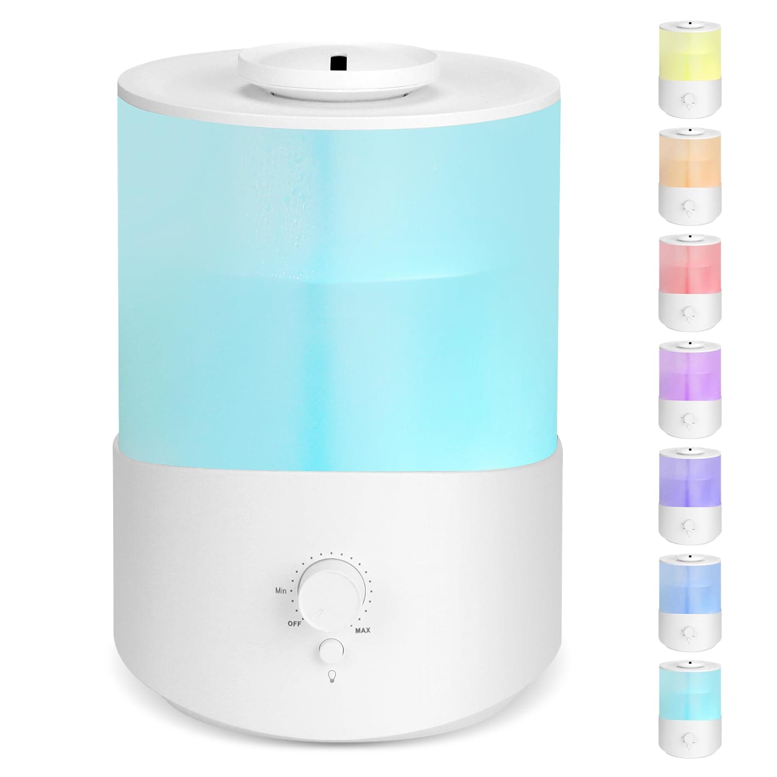 AiQInu Luftbefeuchter Schlafzimmer, 2.5L Luftbefeuchter Pflanzen, Humidifier mit Aroma Diffuser für ätherische Öle, Ultraschall Vernebler mit Kühlnebel, Nachtlicht, BPA Frei für Schlafzimmer, Nursery Angebot bei HelloDeals
