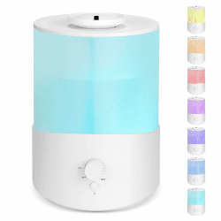 AiQInu Luftbefeuchter Schlafzimmer, 2.5L Luftbefeuchter Pflanzen, Humidifier mit Aroma Diffuser für ätherische Öle, Ultraschall Vernebler mit Kühlnebel, Nachtlicht, BPA Frei für Schlafzimmer, Nursery Angebot bei HelloDeals