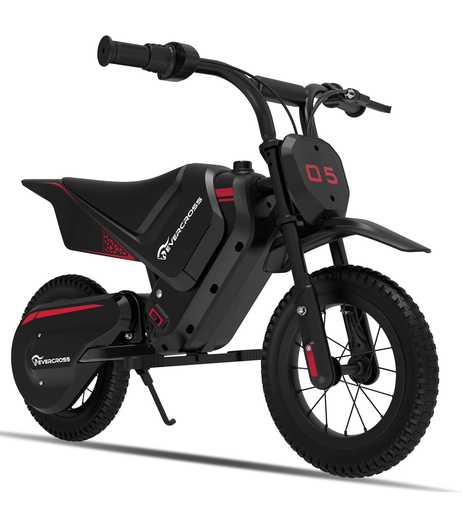 EVERCROSS EV05M Elektromotorrad Kinder, 150W Elektro-Motorrad, 8/16 km/h Geschwindigkeitsmodus & 15 km Langstrecken-Elektromotorrad, 12'' Moto Cross für Kinder 05m Schwarz Angebot bei HelloDeals