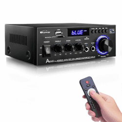 AK45 Pro HiFi-Verstärker WOOPKER Mini Verstärker, 500W,2 Kanäle Bluetooth Verstärker Hifi Stereo w/UKW-Radio, USB,SD,RCA,MIC In,Audio Verstärker Receiver für Zuhause oder Auto AK45 Pro Schwarz Angebot bei HelloDeals
