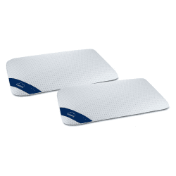 Genius eazzzy Schaumkissen 40x80 cm Höhe 10cm - Nackenstützkissen mit 2 Härtegraden + kühlender Gelschaum - Schlafkissen für Seiten- Rücken- & Bauchschläfer | im Doppelpack Angebot bei HelloDeals