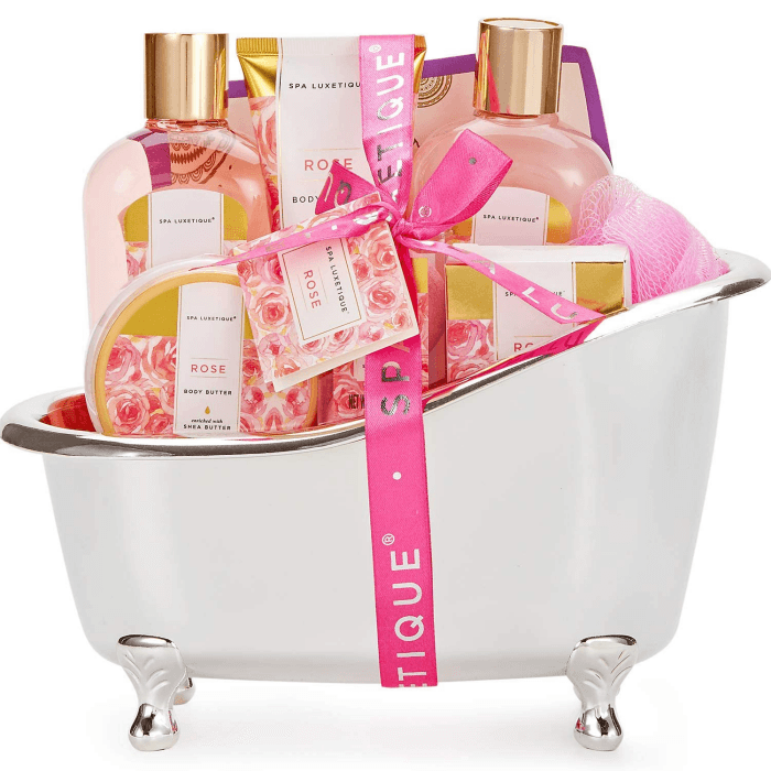 SPA LUXETIQUE Geschenke für Frauen-8tlg Rosenduft Bade Geschenkset Frauen, Geburtstagsgeschenk, Wellness Set für Frauen Beauty Set mit Deko Badewanne, Muttertagsgeschenk, Weihnachtsgeschenke Angebot bei HelloDeals