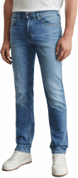 Marc O'Polo Herren Jeanshose mit Stretch-Anteil Regular Fit 34W / 32L Blau Angebot bei HelloDeals
