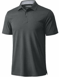 MAGCOMSEN Poloshirt Herren Kurzarm Shirt Sommer Golf Polo Atmungsaktiv Funktionsshirt Schnelltrocknend Polohemd Outdoor 03-dunkelgrau L Angebot bei HelloDeals