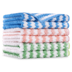 Vicloon Küche Putzlappen, 6 Stück Mikrofaser Reinigungstücher Ultra Saugfähig Wiederverwendbar Lappen,Universal Reinigungstücher für Küche, Badezimmer, Auto-25x25cm(Mehrfarbig) 6pcs 25*25cm Angebot bei HelloDeals