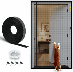 fowong Magnet Fliegengitter Balkontür, 2026 Neue Reißfeste Katzenschutzgitter bis 5 Jahre mit Seitlichen Öffnung,100x210cm,Starke Insektenschutz Fliegengittertür Ohne Bohren, Unbehinderte Ansicht 100x210 cm Seitliche Öffnung Angebot bei HelloDeals