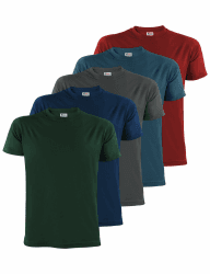 ALPIDEX Herren T-Shirts 5er Set Rundhals 100% Baumwolle Einfarbig Shirts Basic Shirt Kurzarm S M L XL XXL 3XL 4XL 5XL 4XL Earth Angebot bei HelloDeals