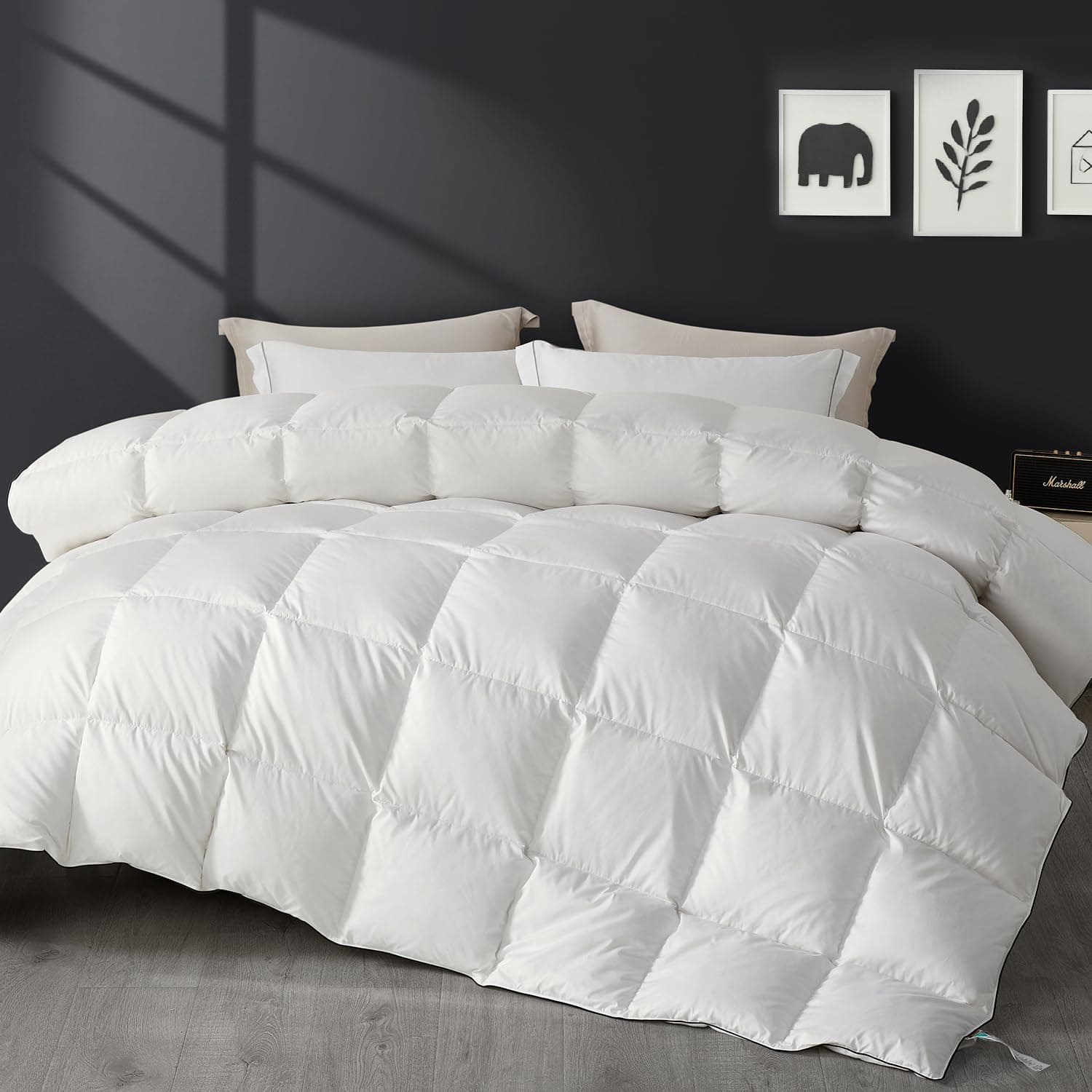 SAPHREAS Daunendecke Ganzjahres für Allergiker, Baumwollgewebe mit Daunen & Federn Füllung, Oeko-Tex, RDS Zertifiziert für Tierwohl weiße Bettdecke 200x200 cm 200x200 cm Daunen&feder(13.5 Toc) Angebot bei HelloDeals