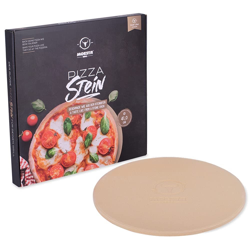 MOESTA-BBQ 10374 Pizzastein No. 1 - Rund 41cm Durchmesser - Cordierit Naturstein - Italienischer Genuss vom Grill Cordierit Rund 41cm Angebot bei HelloDeals