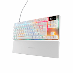 SteelSeries Apex Pro TKL Gen 3 - White Gaming Keyboard - Adjustable Hall Effect Switches; OmniPoint 3.0 - Game-Ready Presets - Rapid Trigger, Protection Mode, Rapid Tap/SOCD - German QWERTZ Deutsches QWERTZ Wireless Weiss (2025) Angebot bei HelloDeals