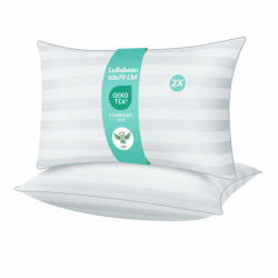Kopfkissen 50 x 70 cm 2er Set, Premium weiche Kissen, luxuriöse Hotelqualität, Klassische Kissen, atmungsaktives und weiches Kissen, waschbar, ideal für Seiten, Rücken und Bauchschläfer Angebot bei HelloDeals