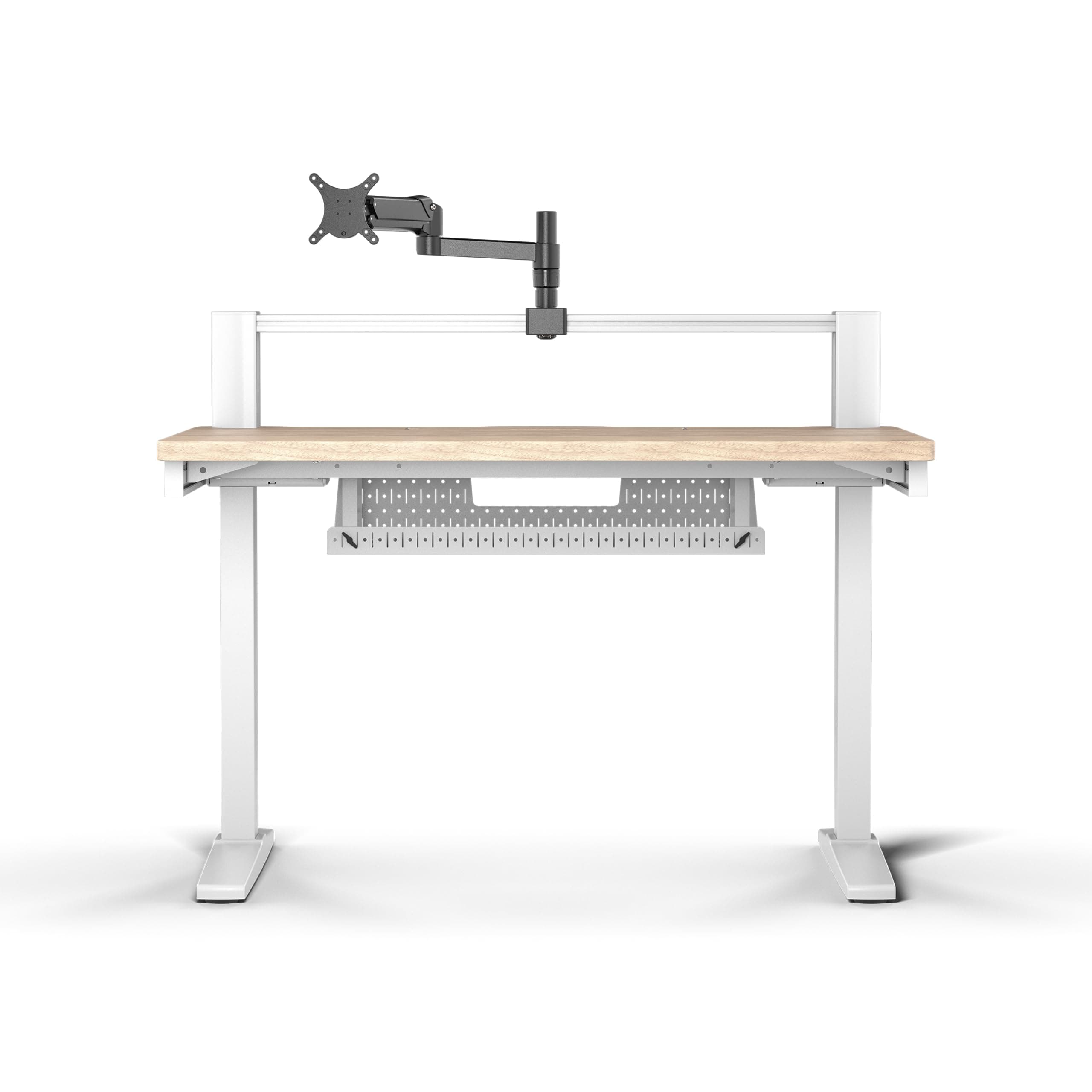 Corsair Platform:4 – 120 cm x 76 cm, Fester Höhe, Stehender Computer Home Office Gaming-Schreibtisch, Kabelmanagement, USB-Anschluss, Monitorarm Inbegriffen – Weißkiefer Beize Feste Höhe Weißkiefer Beize Angebot bei HelloDeals