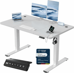 JUMMICO Höhenverstellbarer Schreibtisch mit USB-Ladeanschluss 120 x 60 cm, Schreibtisch Höhenverstellbar Elektrisch, Steh-Sitz Tisch Stehpult Verstellbarer Computertisch,Standing Desk,Grau Grau 120 x 60 cm Angebot bei HelloDeals