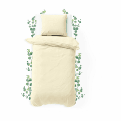 JACOBSON Bettwäsche 135x200 Set - 100% Baumwolle Bettbezug 135x200 cm + 1 Kissenbezug 80x80 cm, Perkal Bettwäsche 2-teilig mit Reißverschluss (135x200cm, Natur, 2-teilig) 135x200cm (2-teilig) Natur Angebot bei HelloDeals