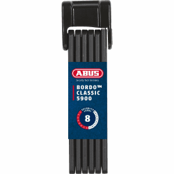 ABUS Faltschloss Bordo Classic 5900/90 ST mit Schlosstasche - Fahrradschloss aus gehärtetem Stahl - ABUS-Sicherheitslevel 8 90 cm Schwarz Single Angebot bei HelloDeals