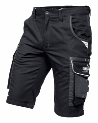 PUMA Workwear Precision X Arbeitsshorts - Kurze Arbeitshose Herren - Robustes, Flexibles Material - Viele Taschen und Reflektoren - Bequeme Passform - Ideal für Handwerk Heimwerk und Baugewerbe Schwarz-neon 52 Angebot bei HelloDeals