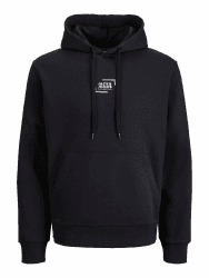 JACK & JONES Herren Jjcorp Graphic Sweat Hood Noos XS Schwarz Angebot bei HelloDeals