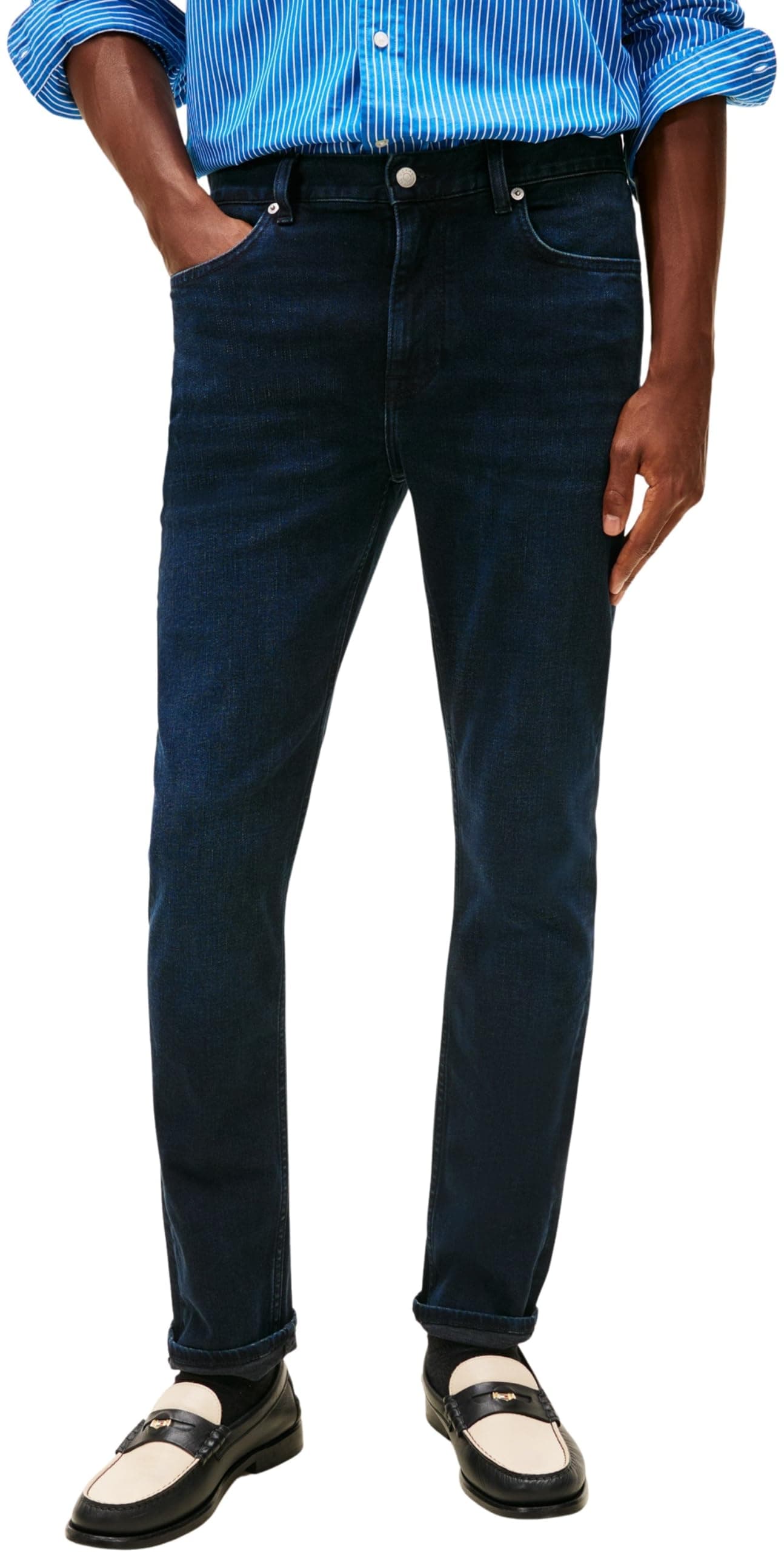 Tommy Hilfiger Herren Slim 28W / 30L Denim (Calder Blue Black) Angebot bei HelloDeals