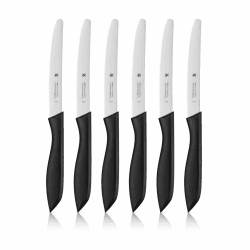 WMF Classic Line Frühstücksmesser Set 6-teilig, 23 cm, Brötchenmesser Wellenschliff, Brotzeitmesser, Spezialklingenstahl, Kunststoffgriff, schwarz Schwarz Set 6-teilig Angebot bei HelloDeals
