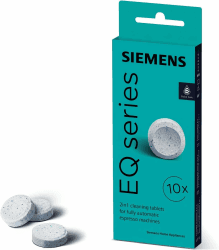 Siemens Reinigungstabletten, 10 Stück, passend für alle Kaffeevollautomaten der EQ Reihe und Einbauvollautomaten, schnelle und zuverlässige Reinigung, für ein langes Maschinenleben, TZ80001A 10 Reinigungstabletten Angebot bei HelloDeals