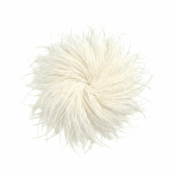 Baesics Feder Brosche - Damen Fluffy Straußenfeder Anstecker Vintage Stil Hutaccessoire Braut Hochzeit Party Fasching Haarclip Fascinator für Blazer Kleid Jacke – Boho Blumen Design Off-White Angebot bei HelloDeals